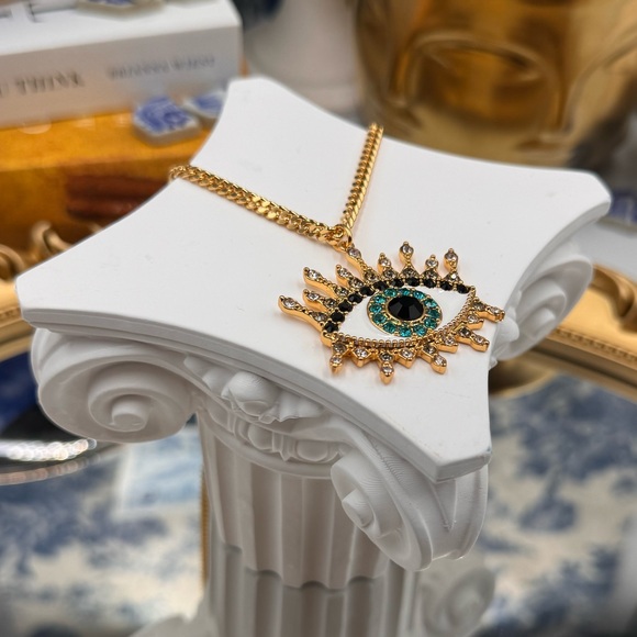 🆕 KURT GEIGER LONDON 🧿 NWOT Evil Eye Pendant Necklace - Picture 3 of 15